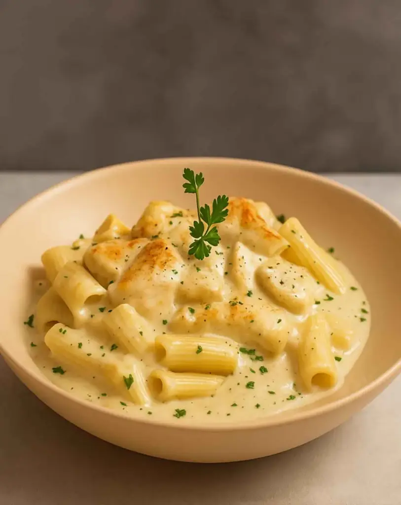 Pâtes au poulet et sauce crémeuse au Boursin : un plat fondant, gourmand et plein de saveurs