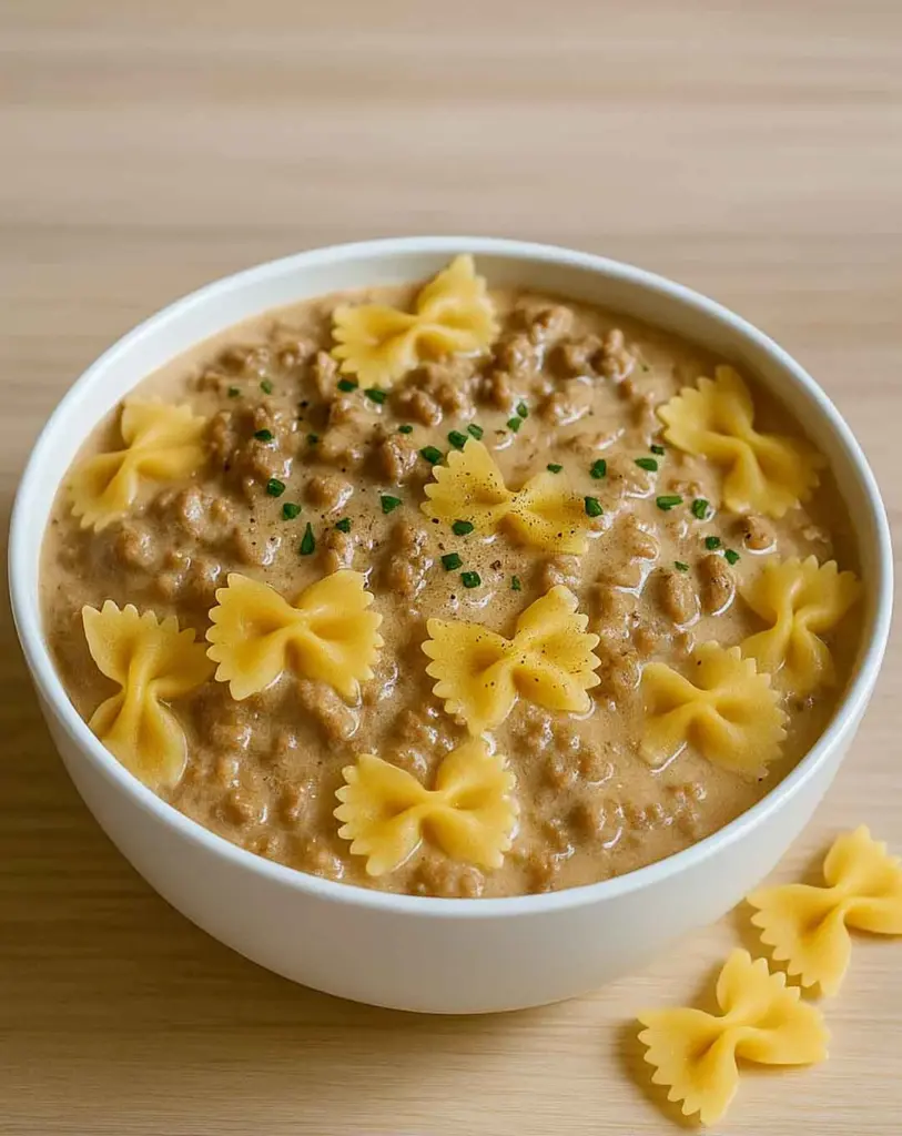 Pâtes crémeuses à la viande : une recette onctueuse et pleine de saveurs