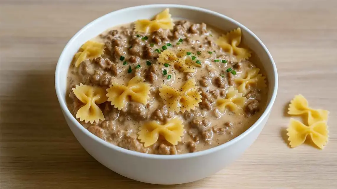 Pâtes crémeuses à la viande : une recette onctueuse et pleine de saveurs