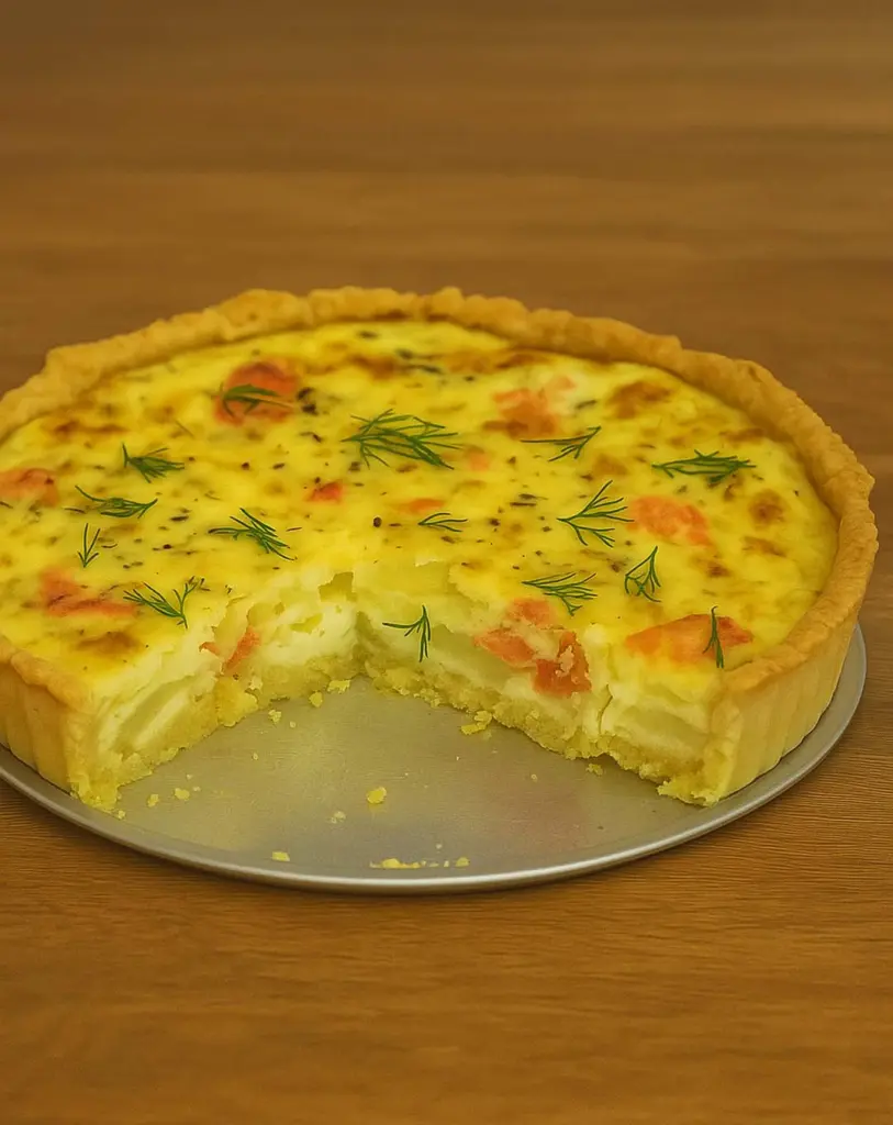 Tarte au saumon et aux pommes de terre : recette facile, rapide et savoureuse