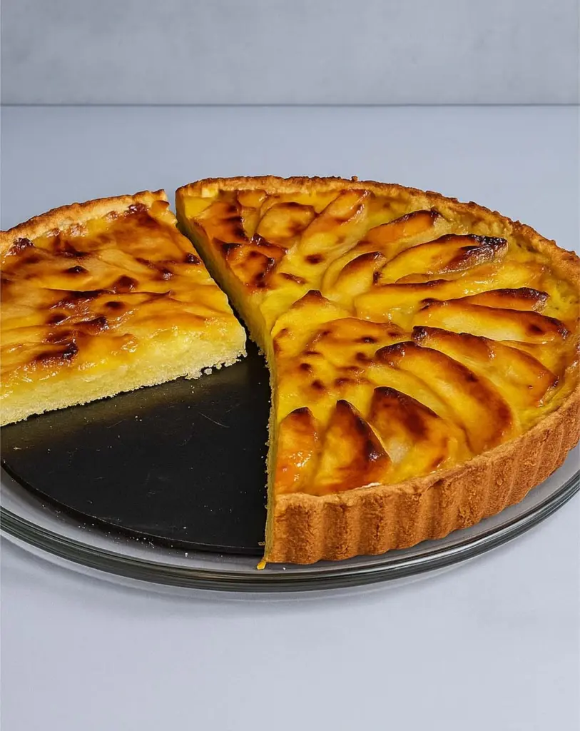 Tarte aux pommes à la crème pâtissière : recette maison facile et fondante