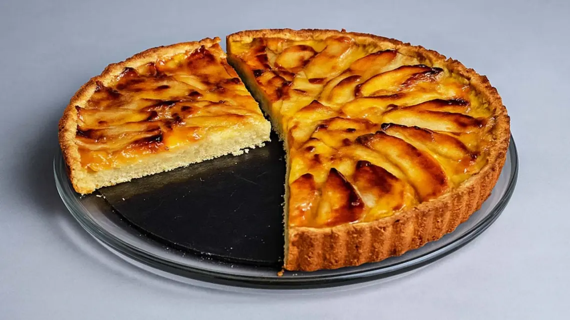 Tarte aux pommes à la crème pâtissière : recette maison facile et fondante