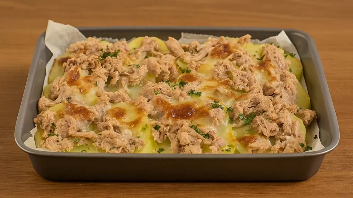 Tranches de pommes de terre au thon – un plat fondant, gourmand et facile au four