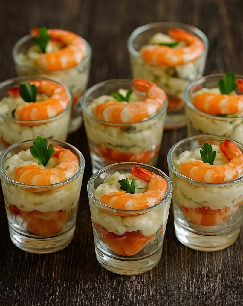 Verrines crevettes saumon et fromage frais : une entrée fraîche et raffinée
