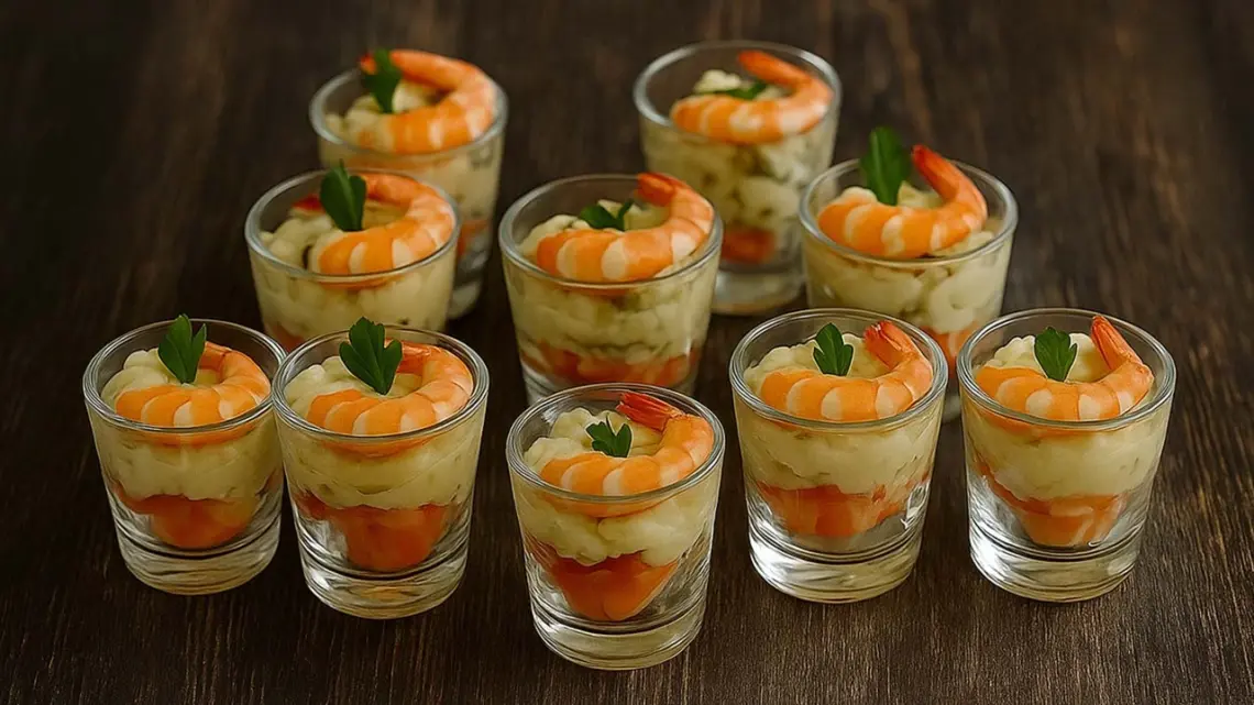 Verrines crevettes saumon et fromage frais : une entrée fraîche et raffinée