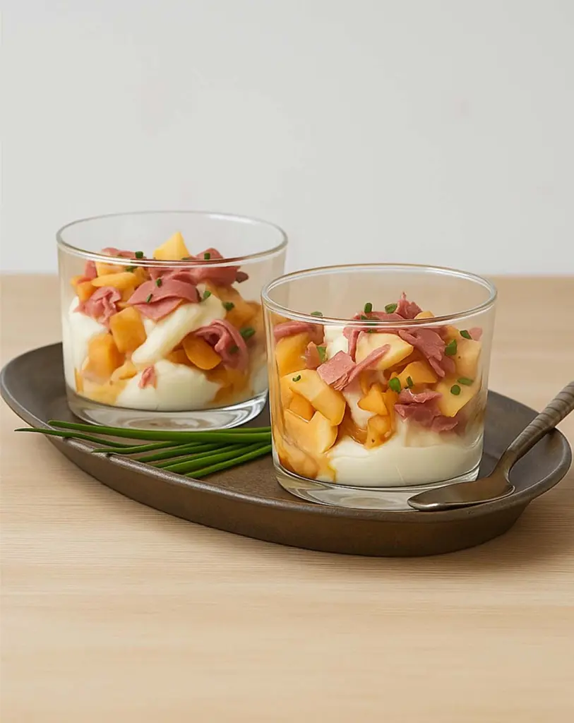 Verrines de Noël pomme et magret de canard : recette festive et raffinée