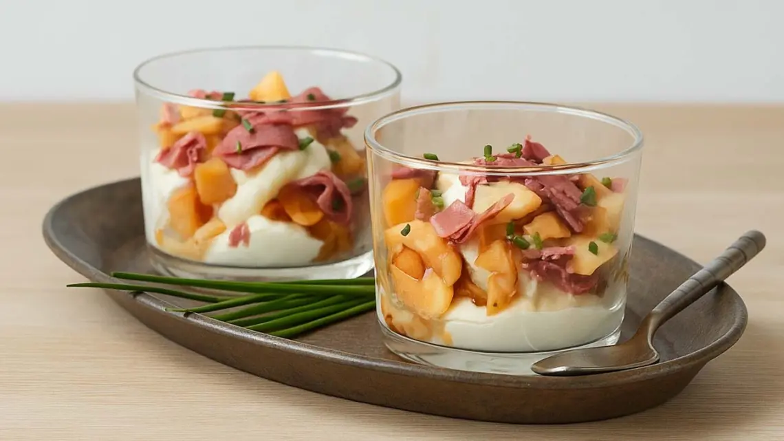 Verrines de Noël pomme et magret de canard : recette festive et raffinée