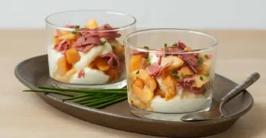 Verrines de Noël pomme et magret de canard : recette festive et raffinée