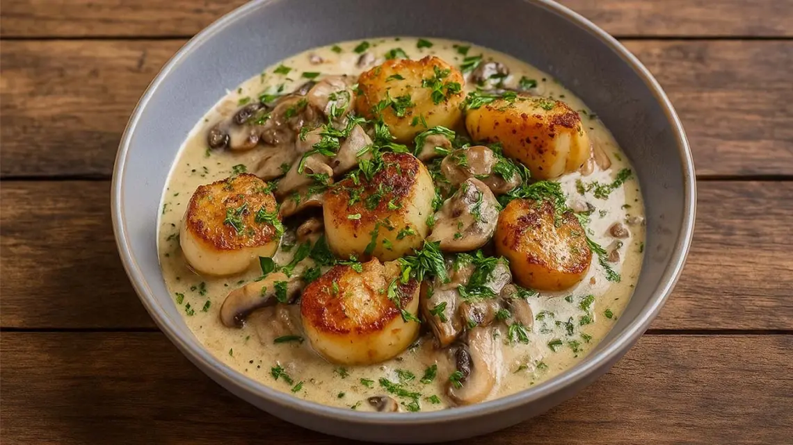 Blanquette de Saint-Jacques aux Champignons : Un Plat Raffiné Prêt en 30 Minutes