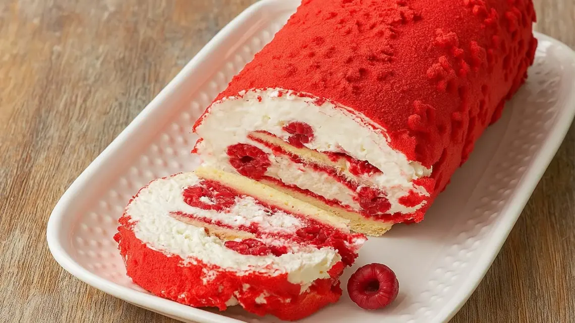 Bûche de Noël Tiramisu Framboises : Un Dessert de Fête Frais et Crémeux