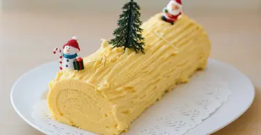 Bûche de Noël à la vanille – une douceur traditionnelle et raffinée