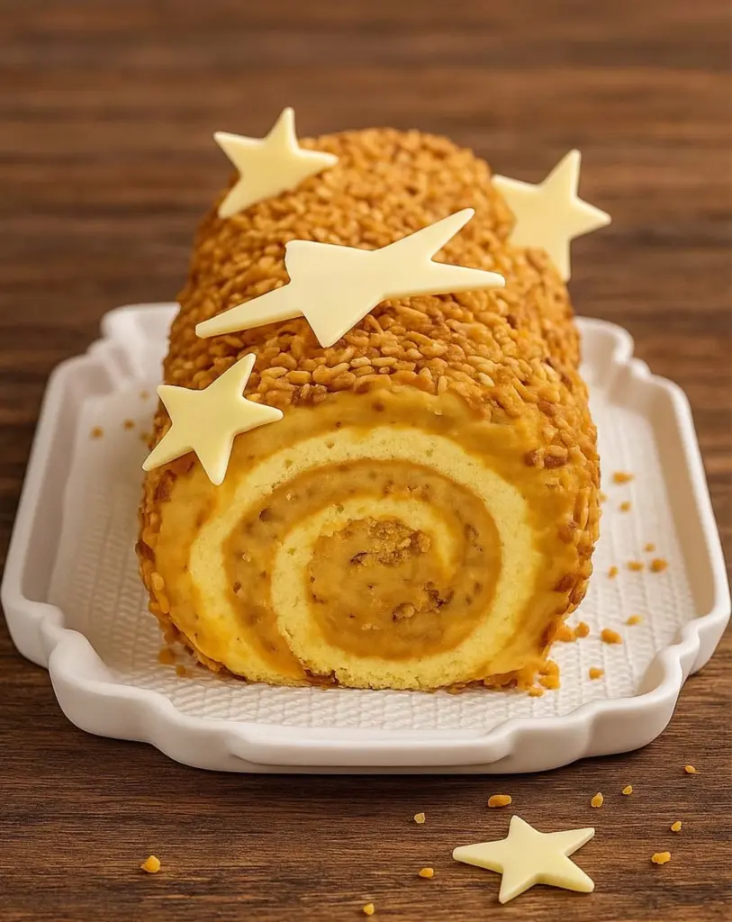 Bûche de Noël au café et au praliné : dessert de fête facile et raffiné