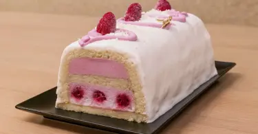 Bûche framboise et mousse fruits rouges : un dessert de Noël léger et raffiné