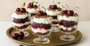 Forêt noire en verrines de Noël : un dessert festif, gourmand et facile à préparer