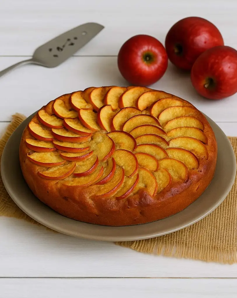 Gâteau aux pommes et yaourt sans œufs ni beurre : recette moelleuse et facile