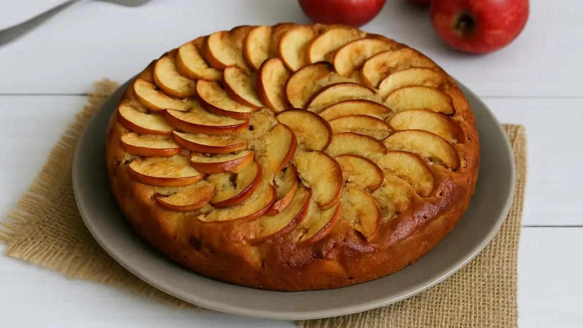 Gâteau aux pommes et yaourt sans œufs ni beurre : recette moelleuse et facile
