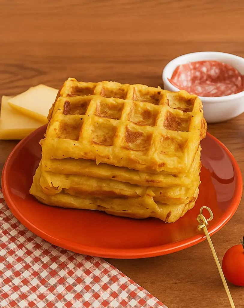 Gaufres de pommes de terre façon raclette : un apéritif montagnard irrésistible