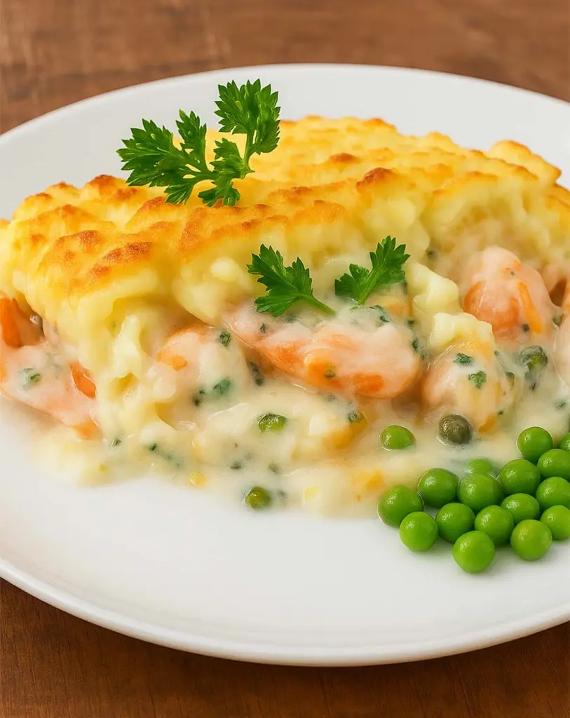 Hachis Parmentier au Saumon et aux Crevettes léger (version WW)