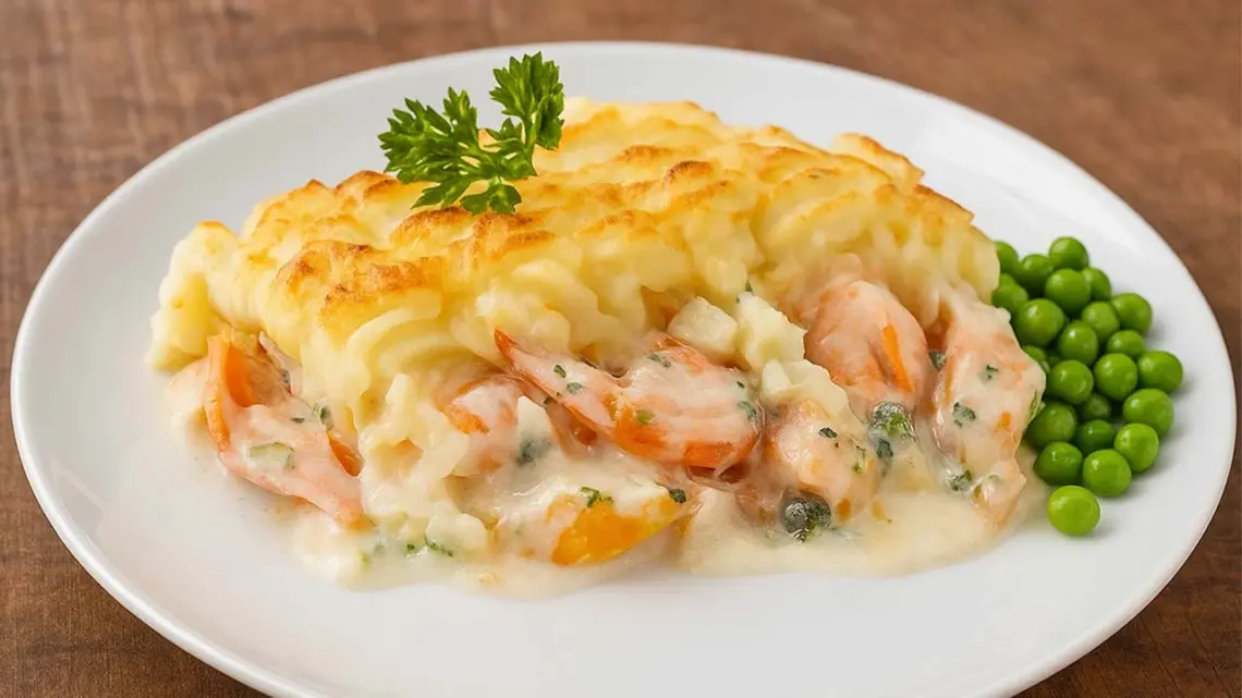Hachis Parmentier au Saumon et aux Crevettes léger (version WW)