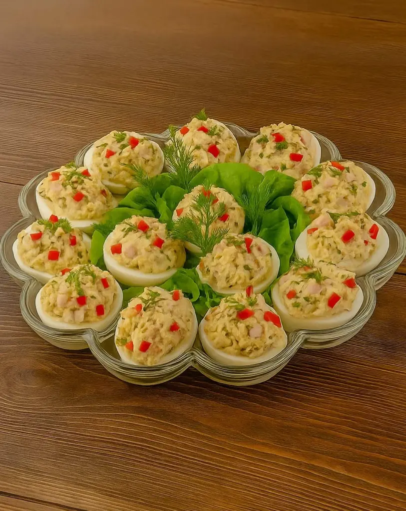 Œufs Mimosa Légers au Thon et au Piment – Une Entrée Protéinée en 10 Minutes