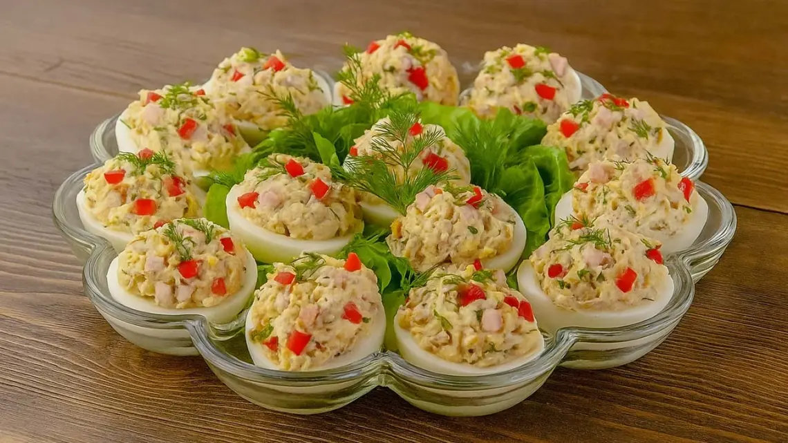 Œufs Mimosa Légers au Thon et au Piment – Une Entrée Protéinée en 10 Minutes