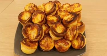 Pastéis de Nata salés jambon fromage : bouchées feuilletées croustillantes