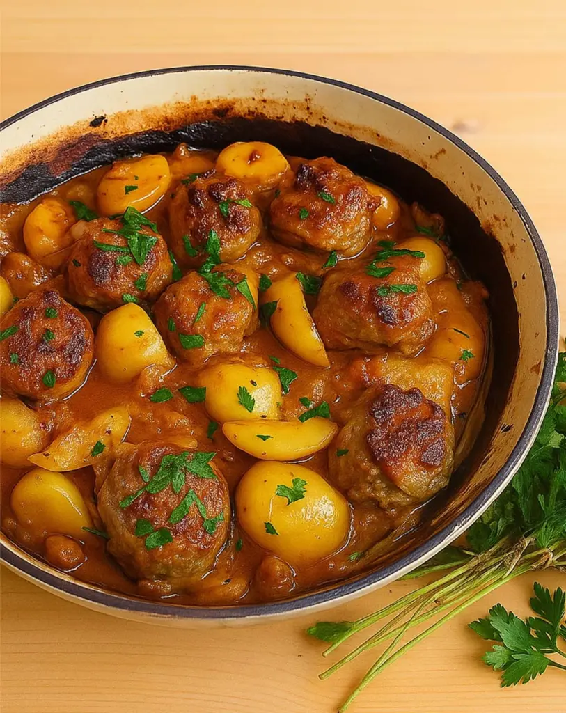 Ragoût de Pommes de Terre aux Boulettes de Viande Hachée : Un Plat Familial