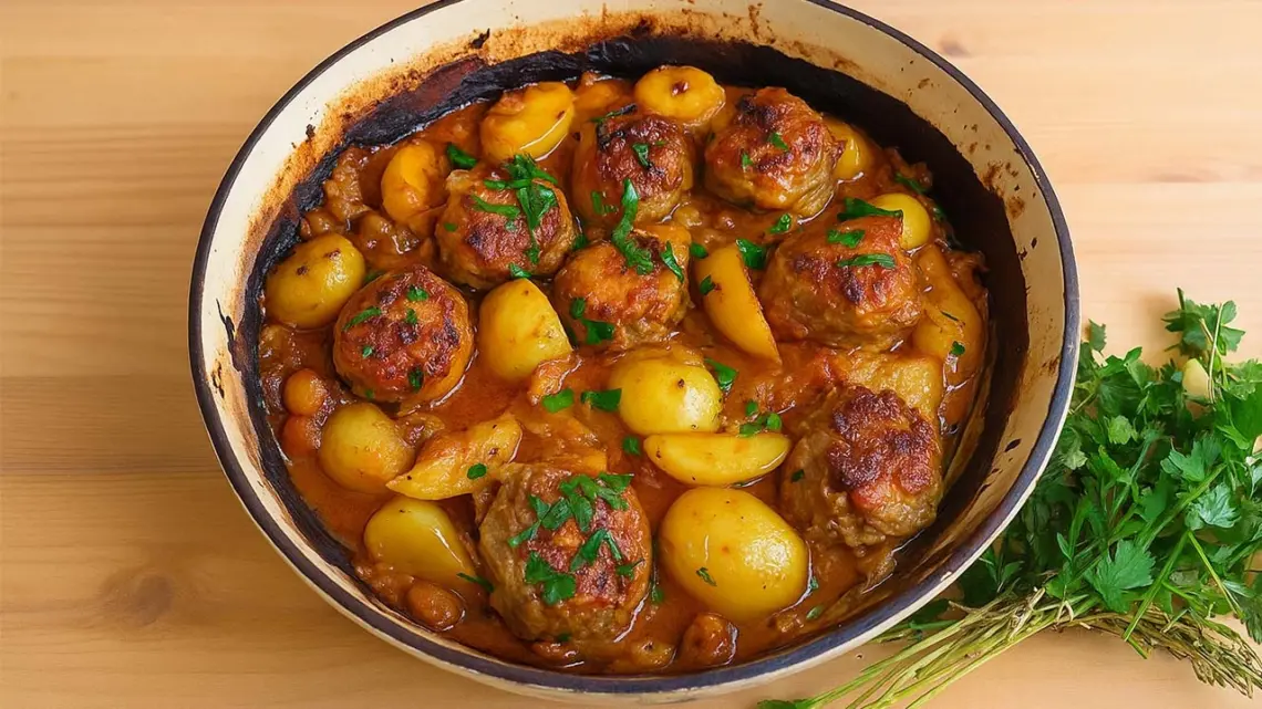 Ragoût de Pommes de Terre aux Boulettes de Viande Hachée : Un Plat Familial