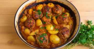 Ragoût de Pommes de Terre aux Boulettes de Viande Hachée : Un Plat Familial