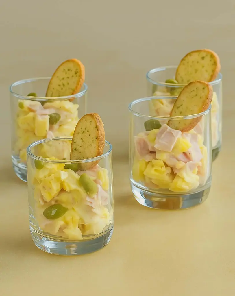 Salade de pommes de terre en verrines : entrée fraîche, prête en 20 minutes