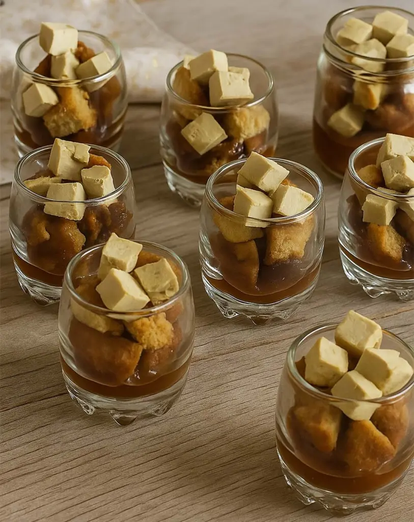 Verrines de Noël au foie gras, poires fondantes et pain d’épices : l’entrée chic et gourmande