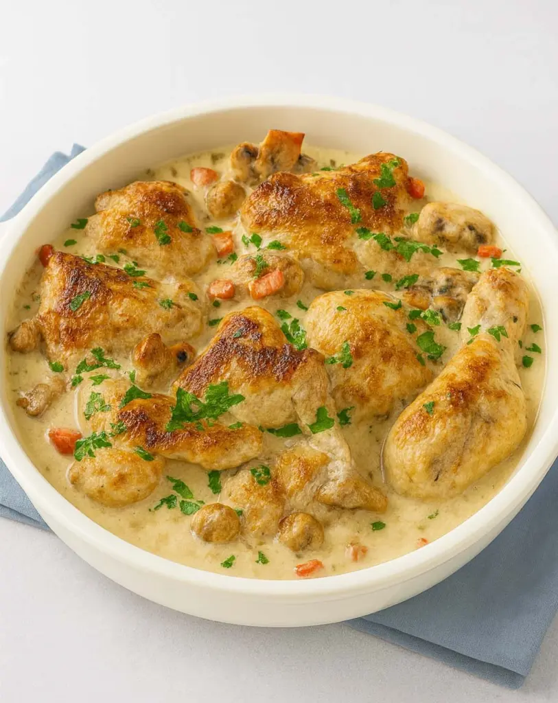 Fricassée de Volaille aux Champignons : Plat Familial Savoureux