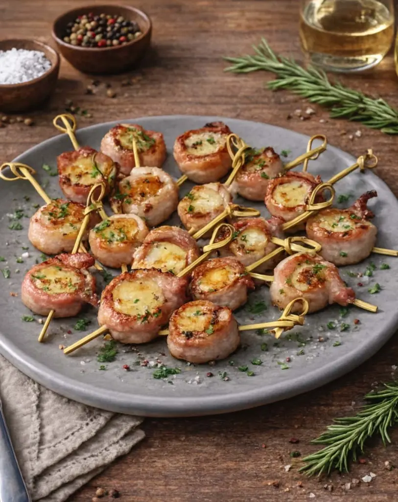 Mini brochettes de Saint-Jacques à la poitrine fumée : apéritif chic et rapide