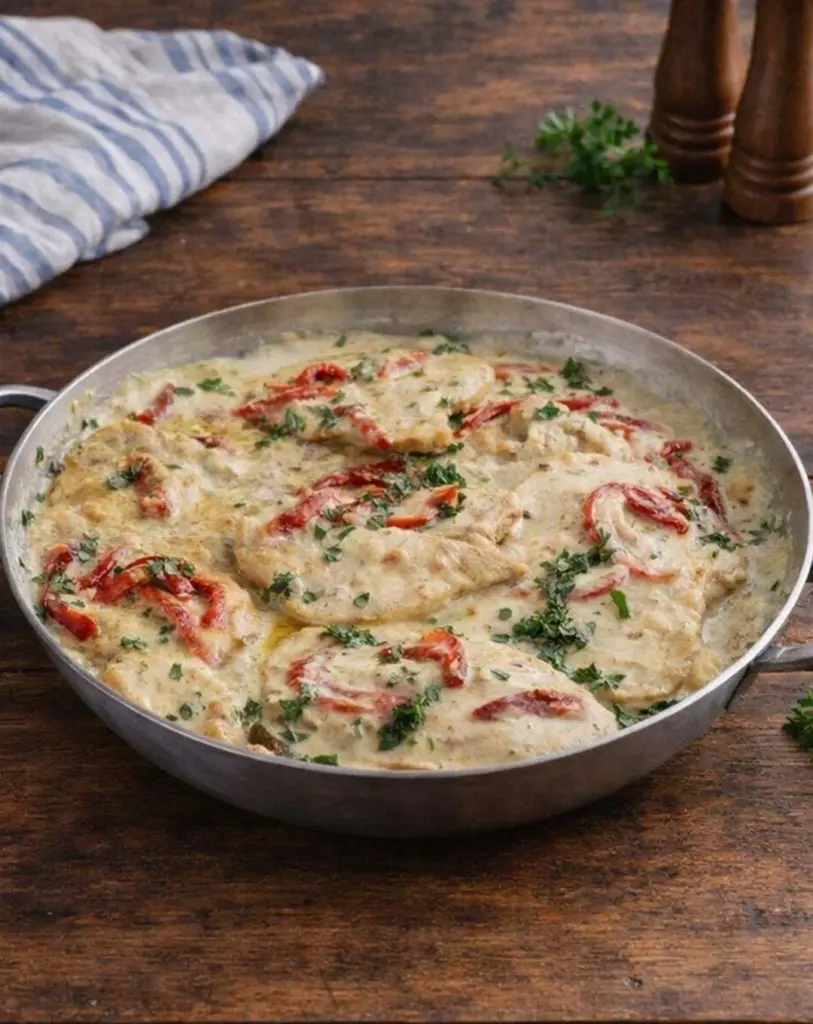 Poulet crémeux à l’ail façon Toscane : plat gourmand en 25 minutes