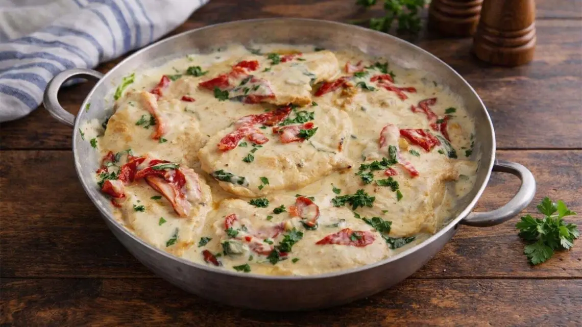 Poulet crémeux à l’ail façon Toscane : plat gourmand en 25 minutes