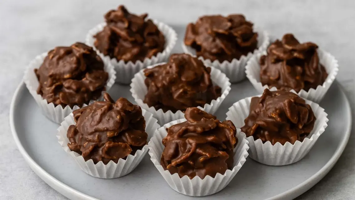 Roses des sables au chocolat noir, prêtes en 15 minutes