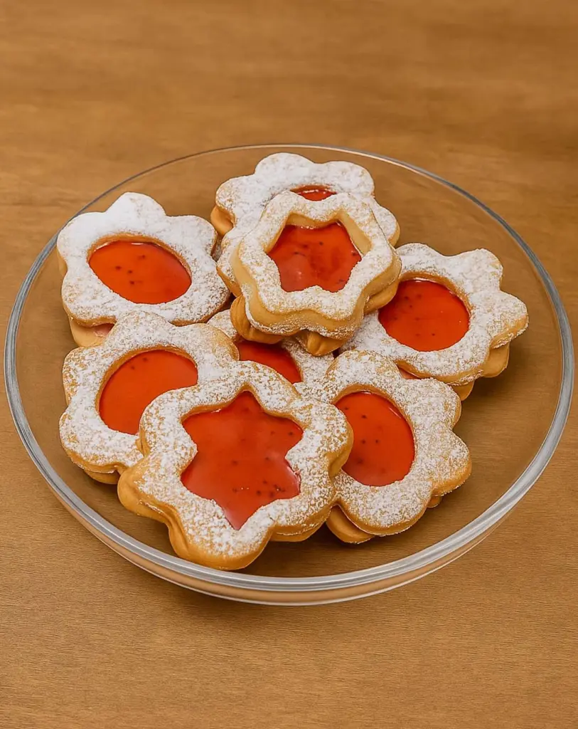 Sablés à la confiture de fraises : des petits biscuits de Noël tendres et parfumés