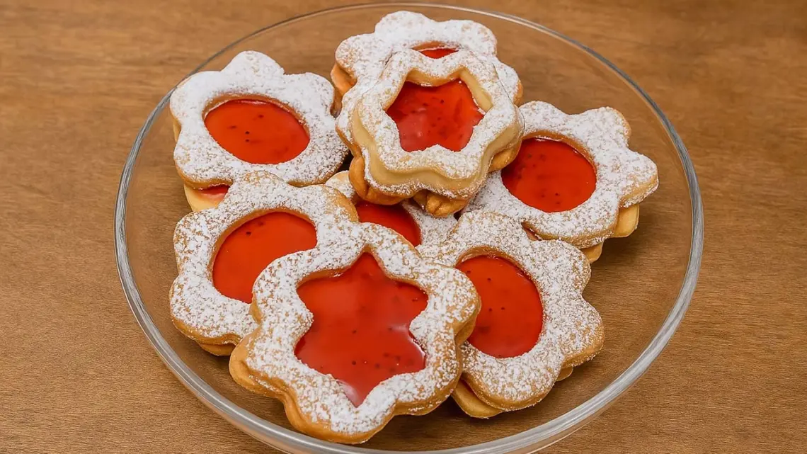 Sablés à la confiture de fraises : des petits biscuits de Noël tendres et parfumés