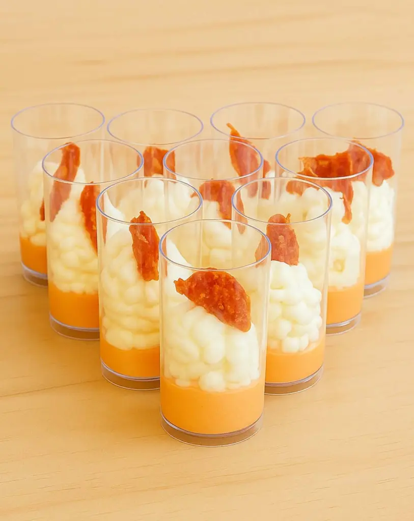 Verrines Mousse de Chorizo et Chantilly de Chèvre : une Entrée Apéritive Chic et Facile