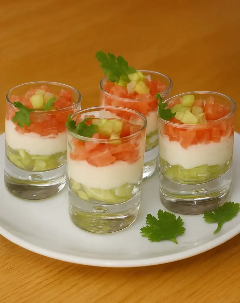 Verrines concombre, ricotta et saumon fumé : une entrée prête en 20 minutes