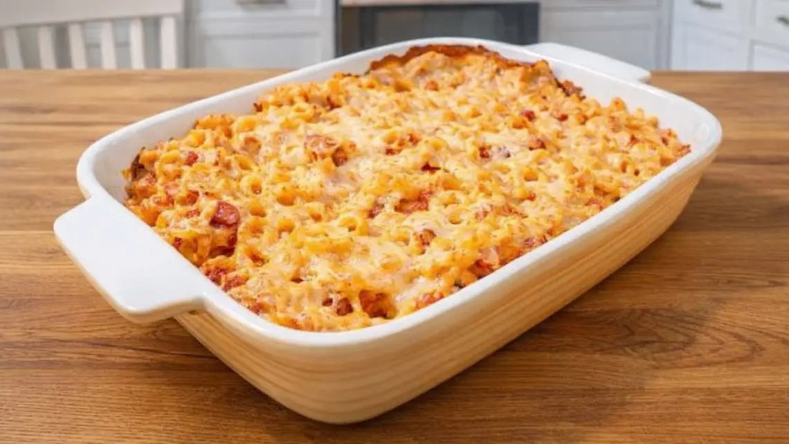 Gratin de coquillettes au jambon et à la crème : plat familial en 20 minutes