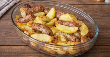 Saucisse et pommes de terre au four : plat familial en 45 minutes