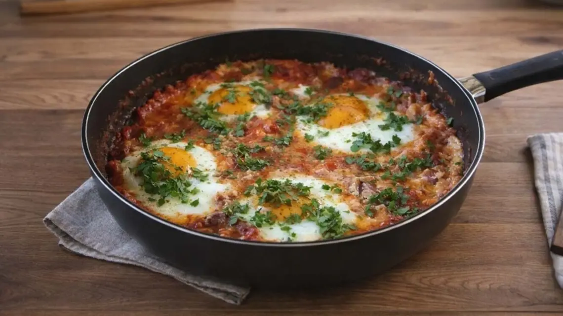 Tajine de tomates aux œufs facile et rapide – recette marocaine traditionnelle