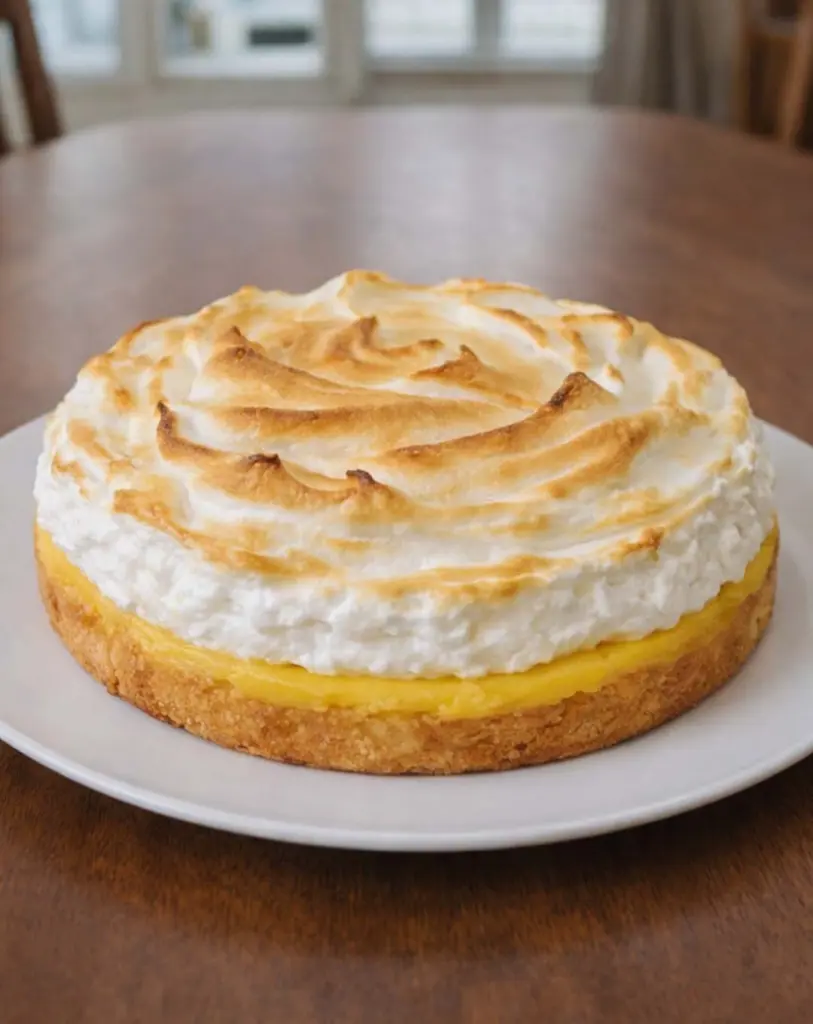 Tarte au citron meringuée sans beurre ultra moelleuse – prête en 40 minutes