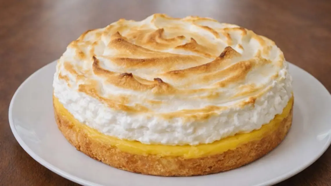 Tarte au citron meringuée sans beurre ultra moelleuse – prête en 40 minutes