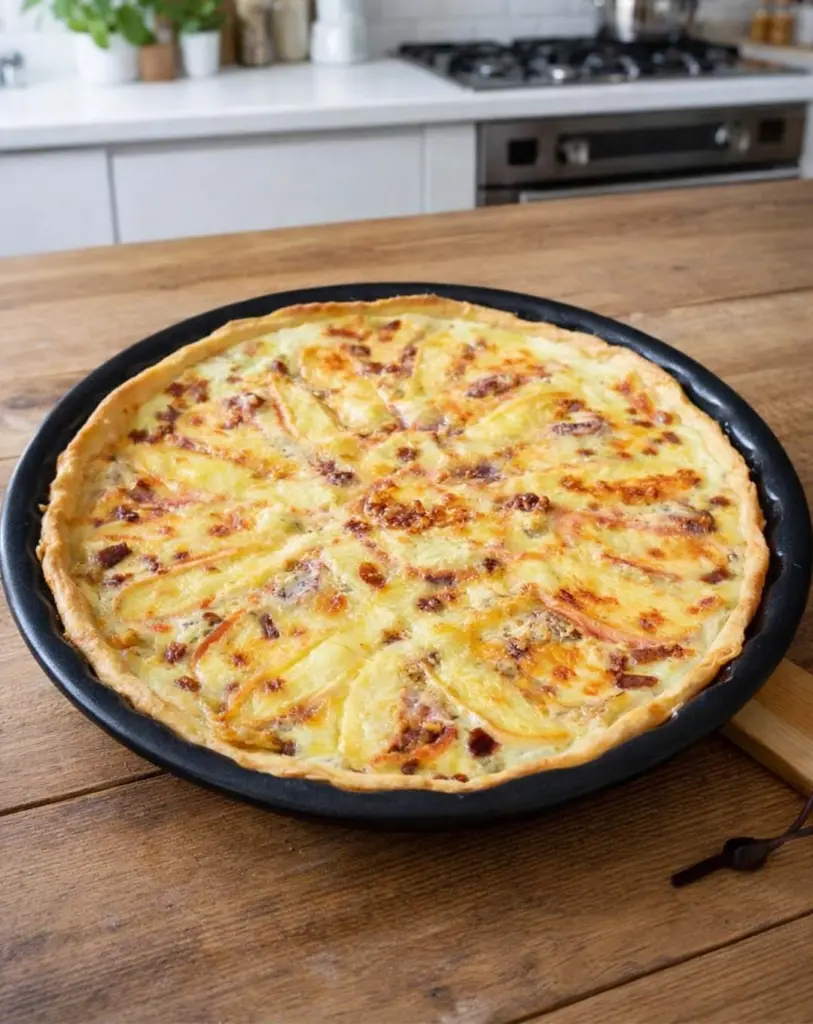 Tarte aux pommes de terre, lardons et reblochon : recette savoyarde ultra gourmande