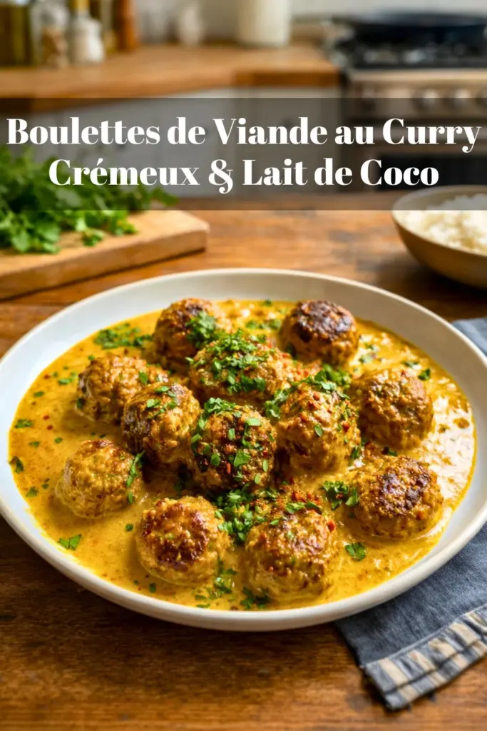 Boulettes de Viande au Curry Crémeux & Lait de Coco