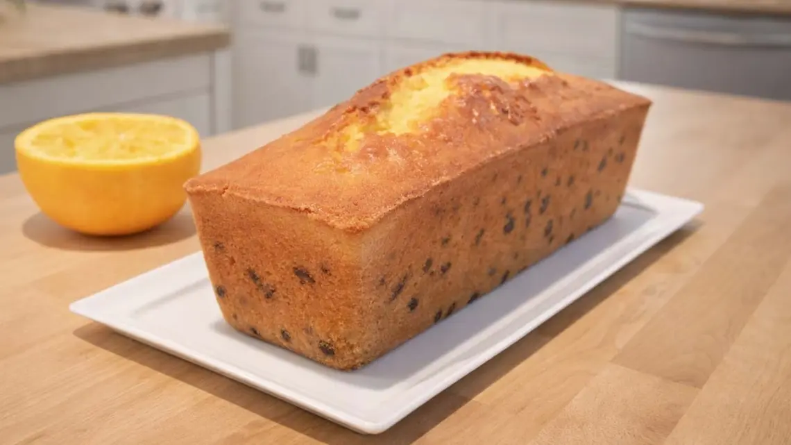 Cake à l’orange et aux pépites de chocolat : recette moelleuse et facile