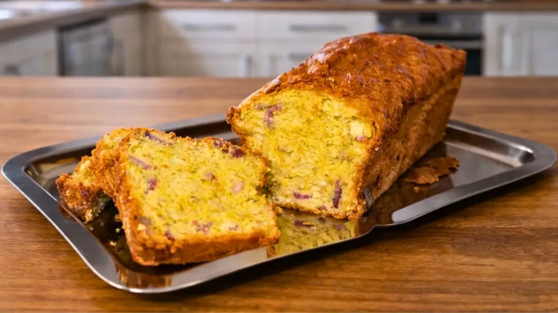 Cake aux oignons, bacon et curry : idée apéritif simple et rapide