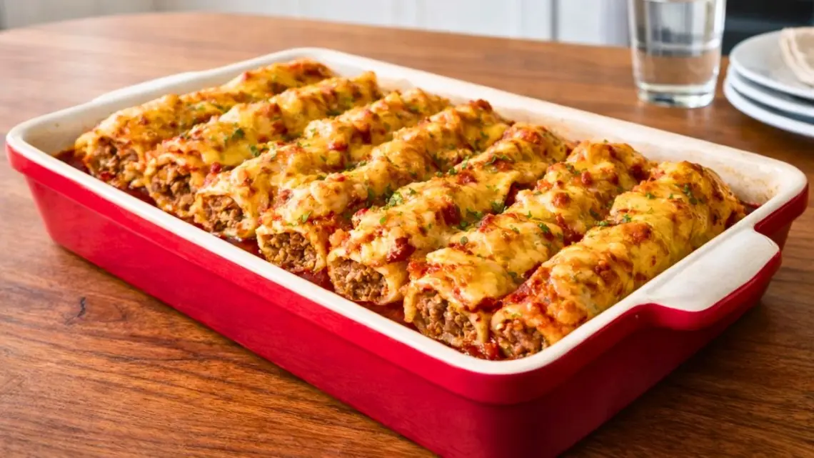 Cannellonis à la viande et à la béchamel – recette facile au four